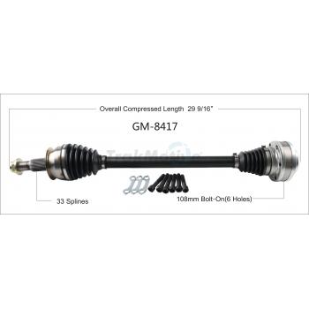 2016 Chevrolet Camaro CV Axle Shaft Rear Right TrakMotive GM8417 image 1 of 3