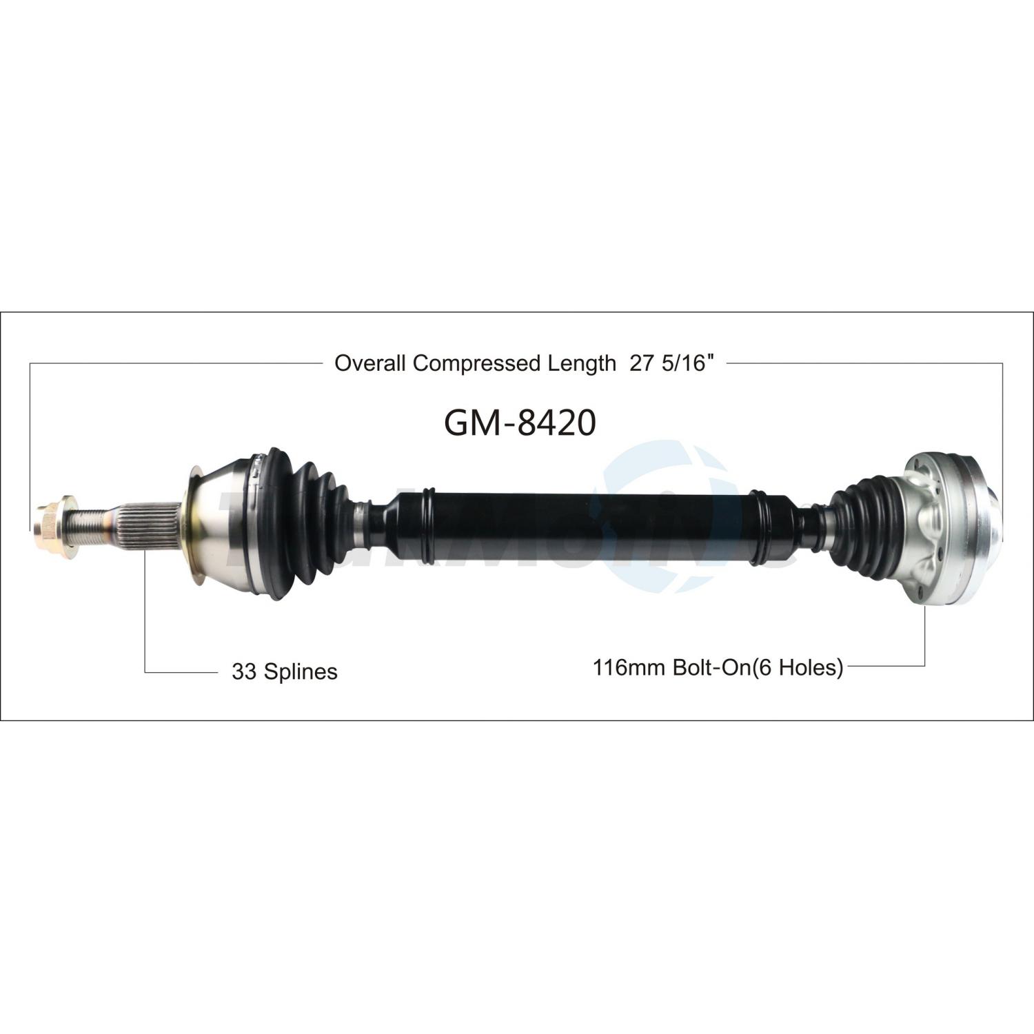 TrakMotive GM8420 - CV Axle Shaft TrakMotive GM8420 CV Axle Shaft product image 1 of 3