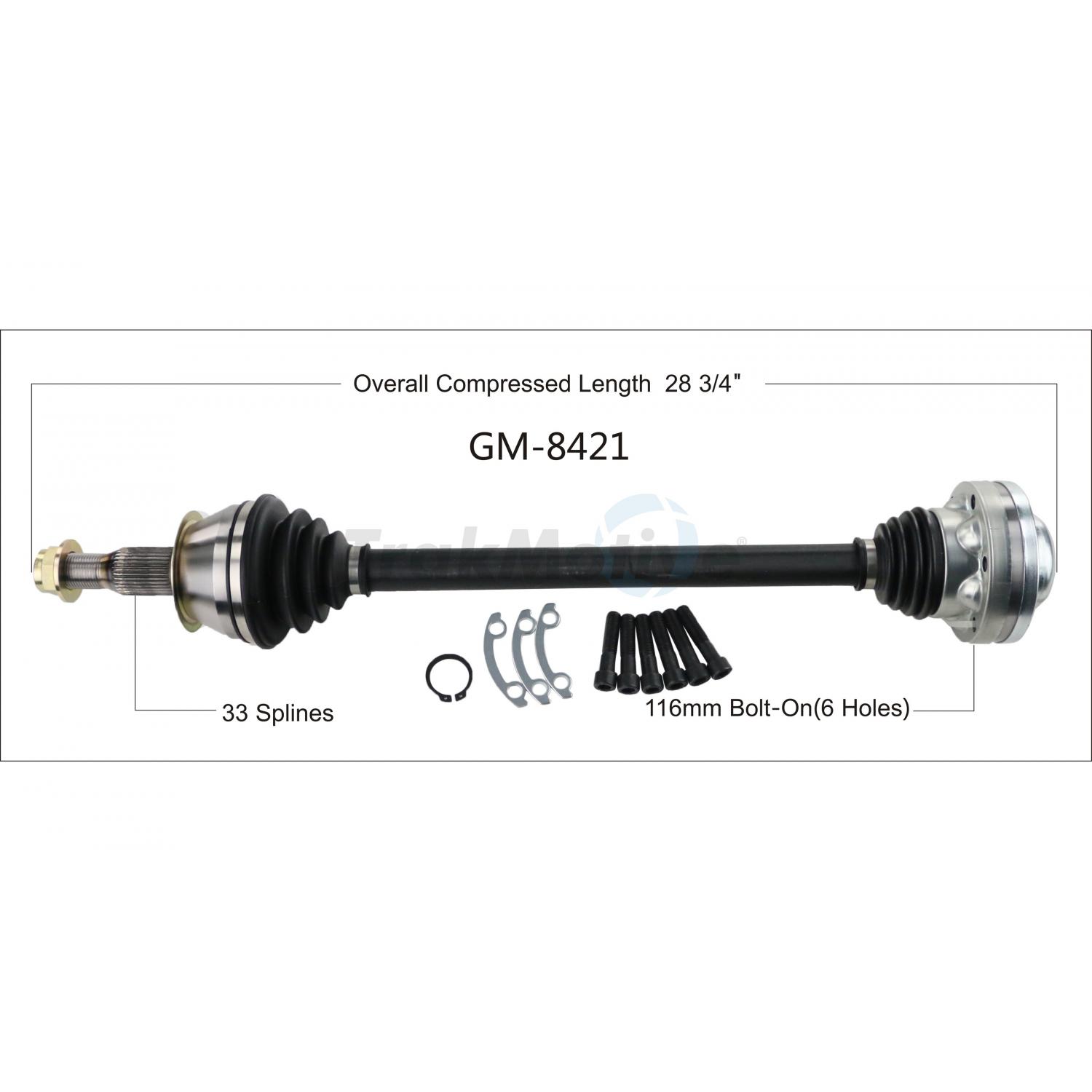 TrakMotive GM8421 - CV Axle Shaft TrakMotive GM8421 CV Axle Shaft product image 1 of 3