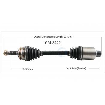 2012 Chevrolet Cruze CV Axle Shaft Front Right TrakMotive GM8422 image 1 of 3