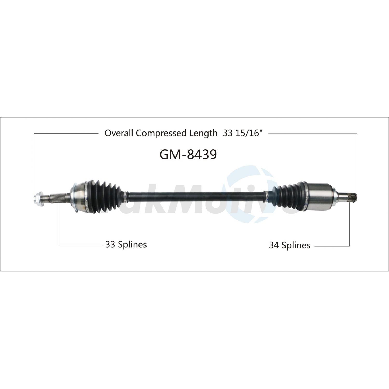 TrakMotive GM8439 - CV Axle Shaft TrakMotive GM8439 CV Axle Shaft product image 1 of 3