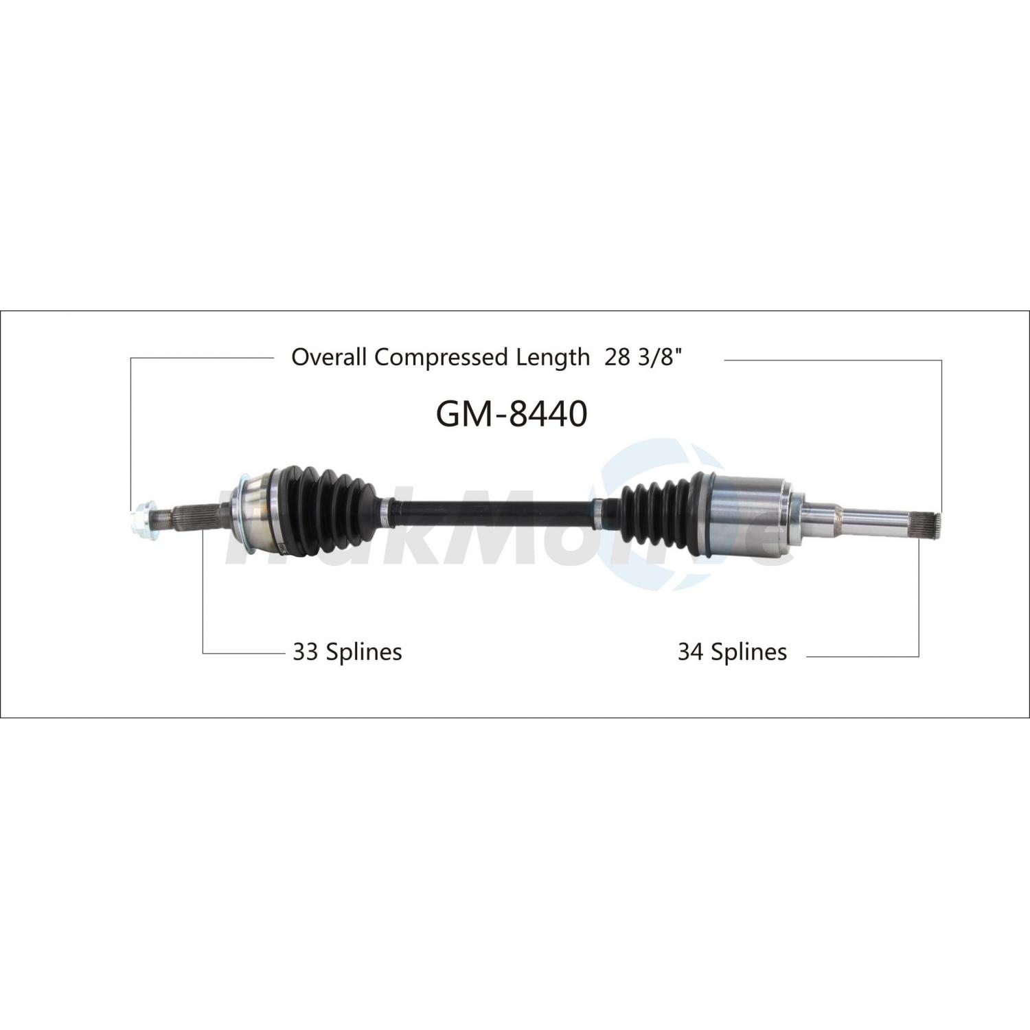 TrakMotive GM8440 - CV Axle Shaft TrakMotive GM8440 CV Axle Shaft product image 1 of 3