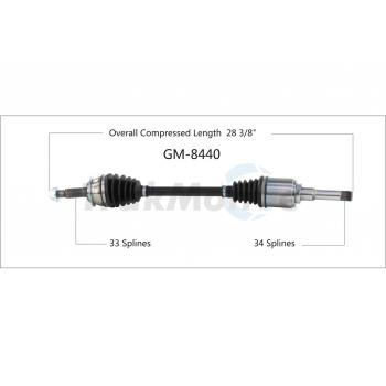 2016 Chevrolet Volt CV Axle Shaft Front Left TrakMotive GM8440 image 1 of 3