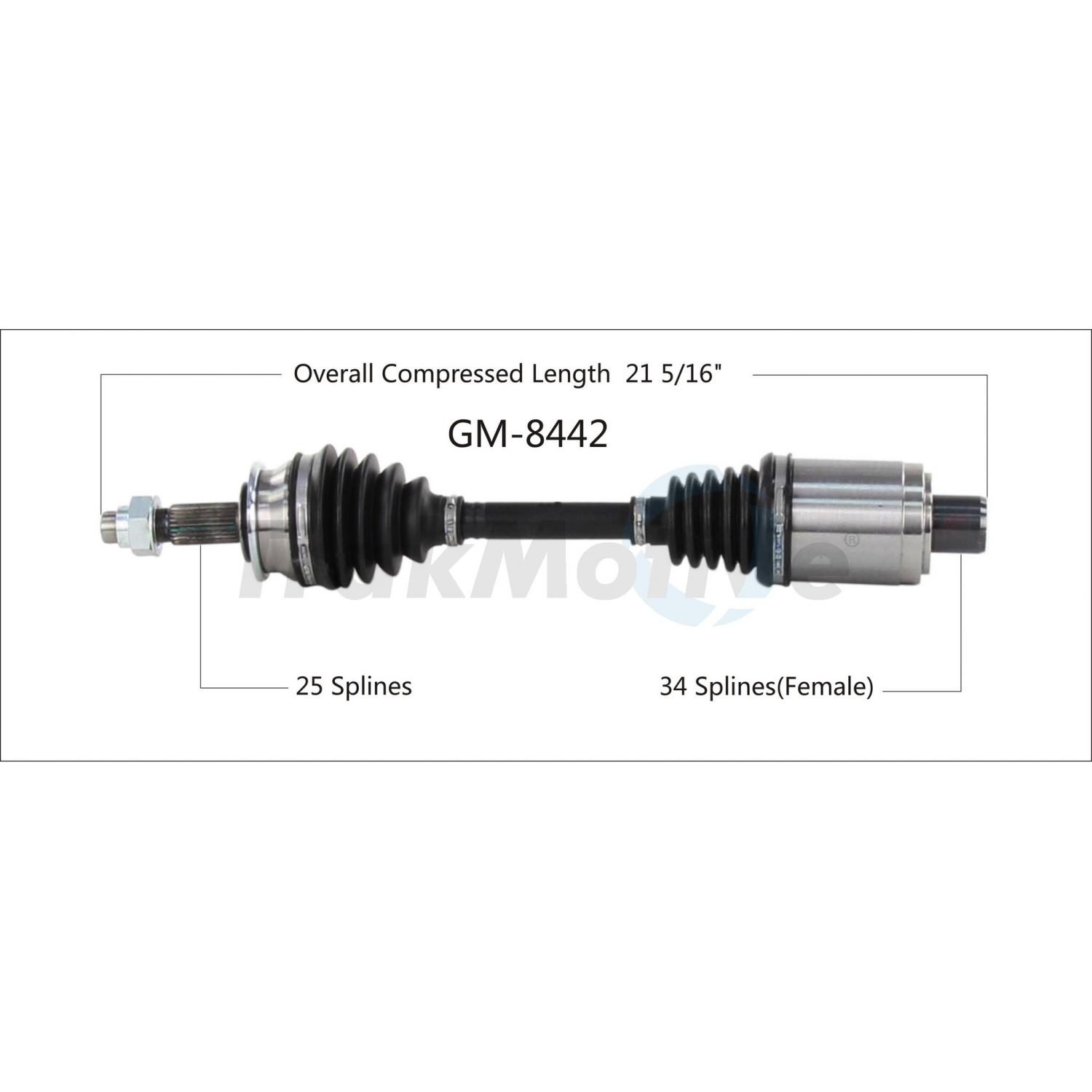 TrakMotive GM8442 - CV Axle Shaft TrakMotive GM8442 CV Axle Shaft product image 1 of 3