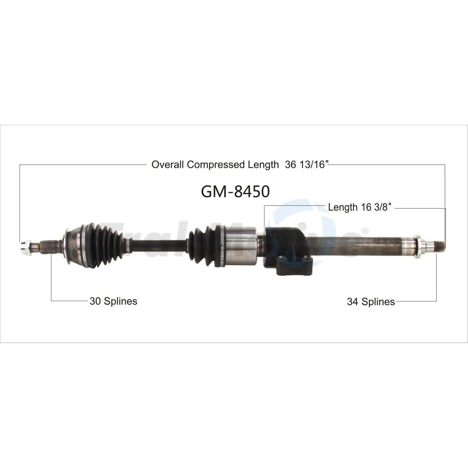 TrakMotive GM8450 - CV Axle Shaft TrakMotive GM8450 CV Axle Shaft product image 1 of 3