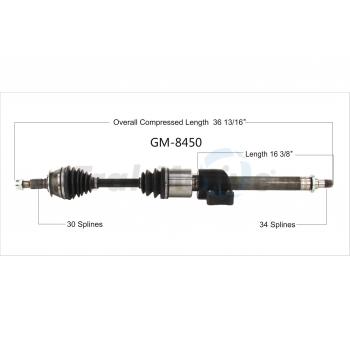 2018 GMC Terrain CV Axle Shaft Front Right TrakMotive GM8450 image 1 of 3