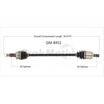 2018 GMC Terrain CV Axle Shaft Rear Right TrakMotive GM8451 image 1 of 3