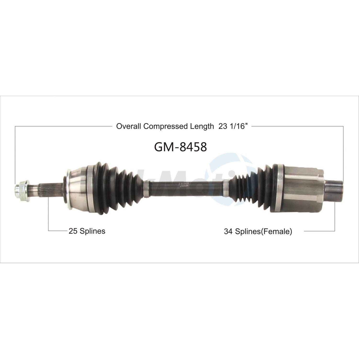 TrakMotive GM8458 - CV Axle Shaft TrakMotive GM8458 CV Axle Shaft product image 1 of 3