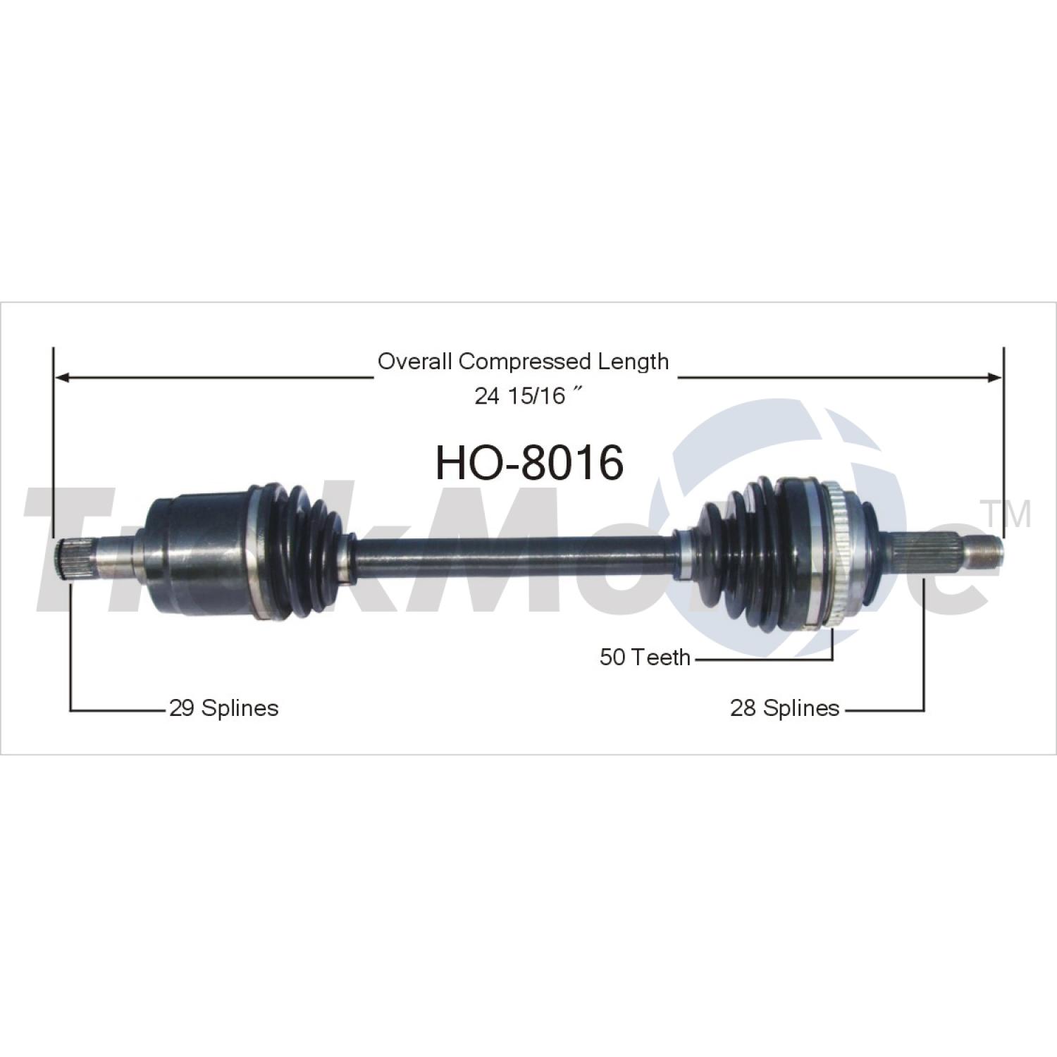 TrakMotive HO8016 - CV Axle Shaft TrakMotive HO8016 CV Axle Shaft product image 1 of 3