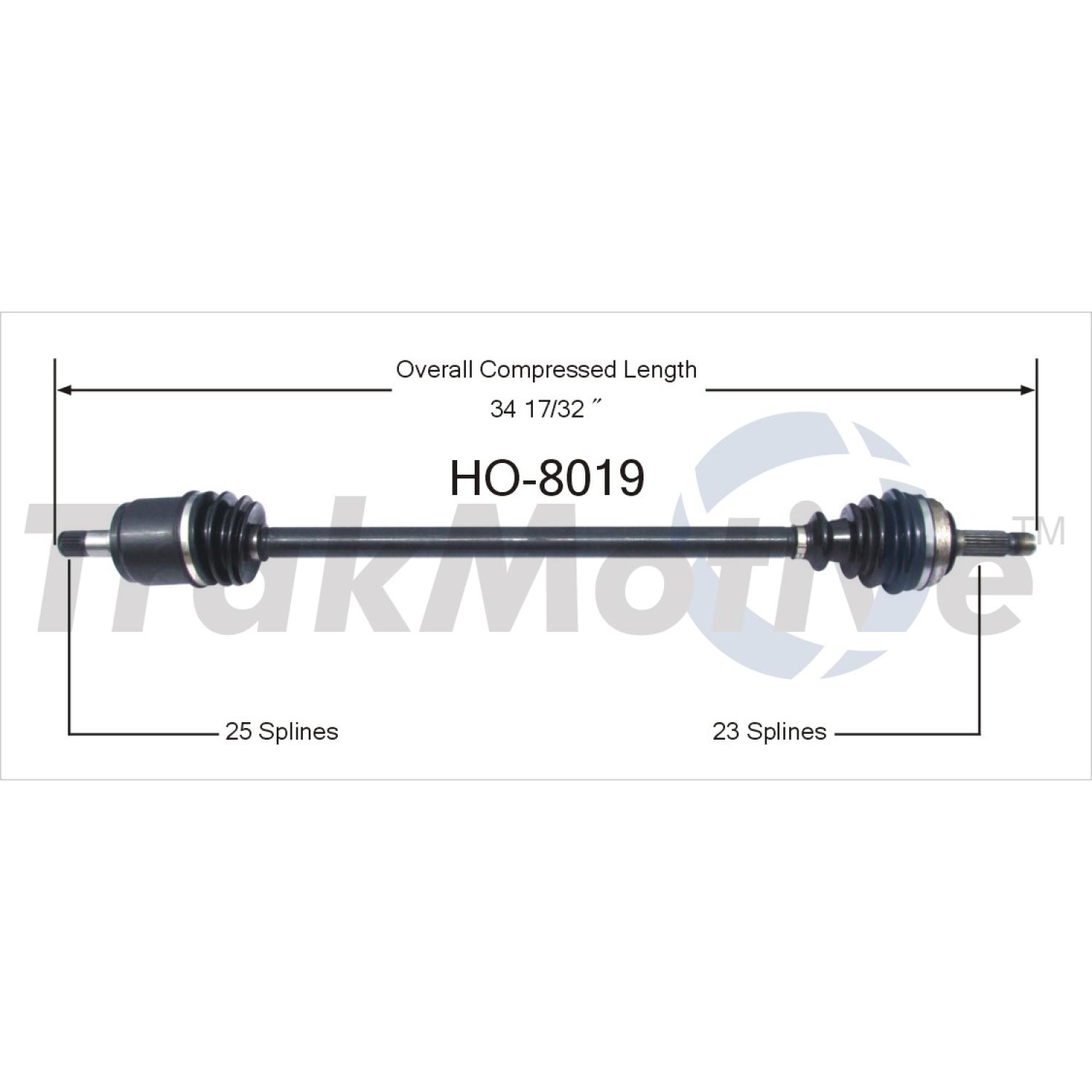 TrakMotive HO8019 - CV Axle Shaft TrakMotive HO8019 CV Axle Shaft product image 1 of 3