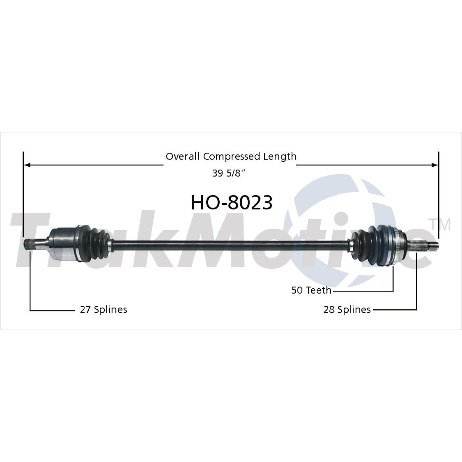 TrakMotive HO8023 CV Axle Shaft product image 1 of 3