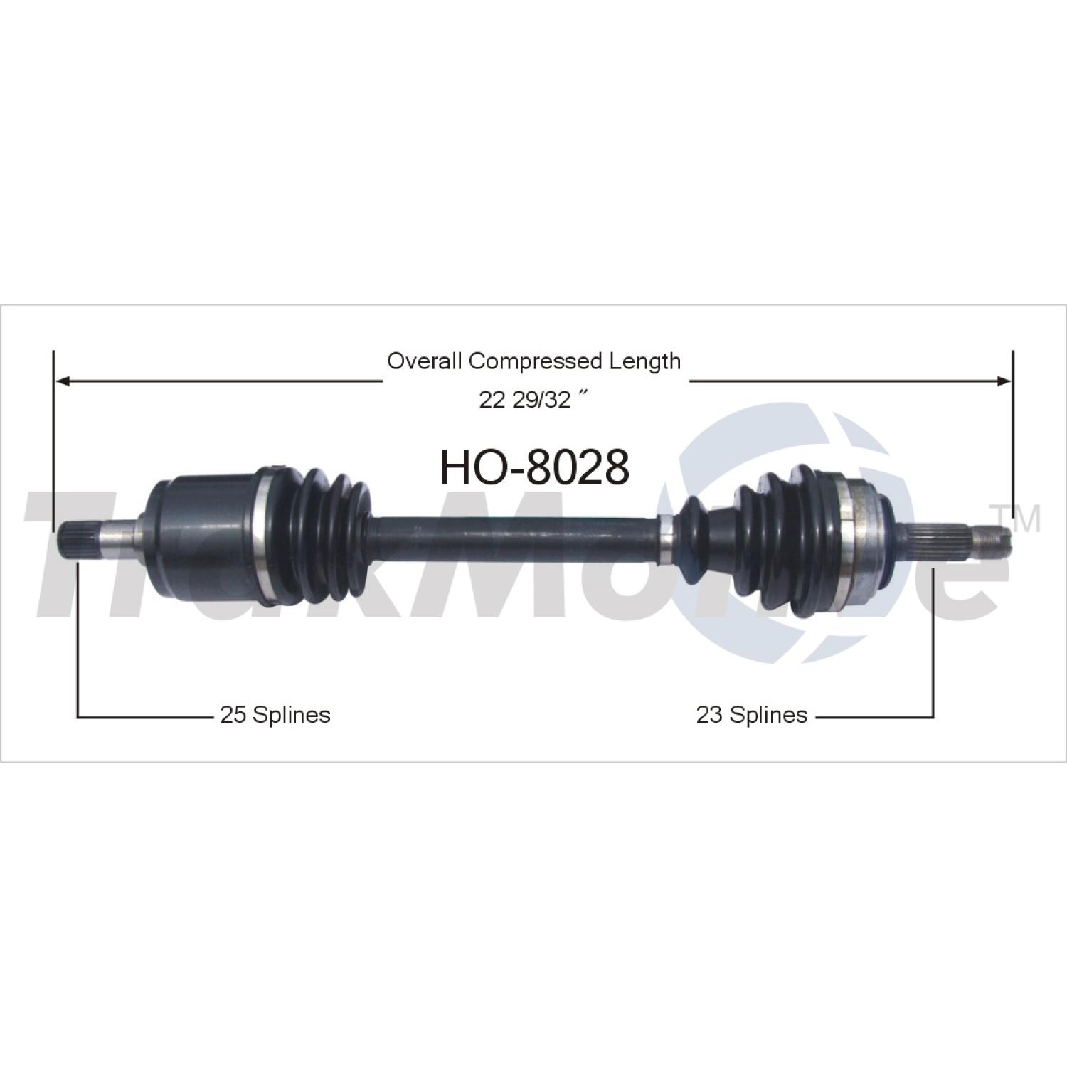 TrakMotive HO8028 - CV Axle Shaft TrakMotive HO8028 CV Axle Shaft product image 1 of 3