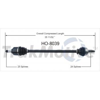 1985 Honda Accord CV Axle Shaft Front Left TrakMotive HO8039 image 1 of 3