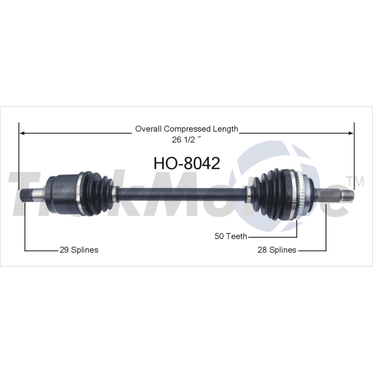 TrakMotive HO8042 - CV Axle Shaft TrakMotive HO8042 CV Axle Shaft product image 1 of 3