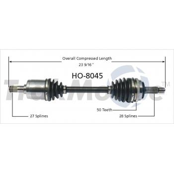 1991 Honda Accord CV Axle Shaft Front Right TrakMotive HO8045 image 1 of 3