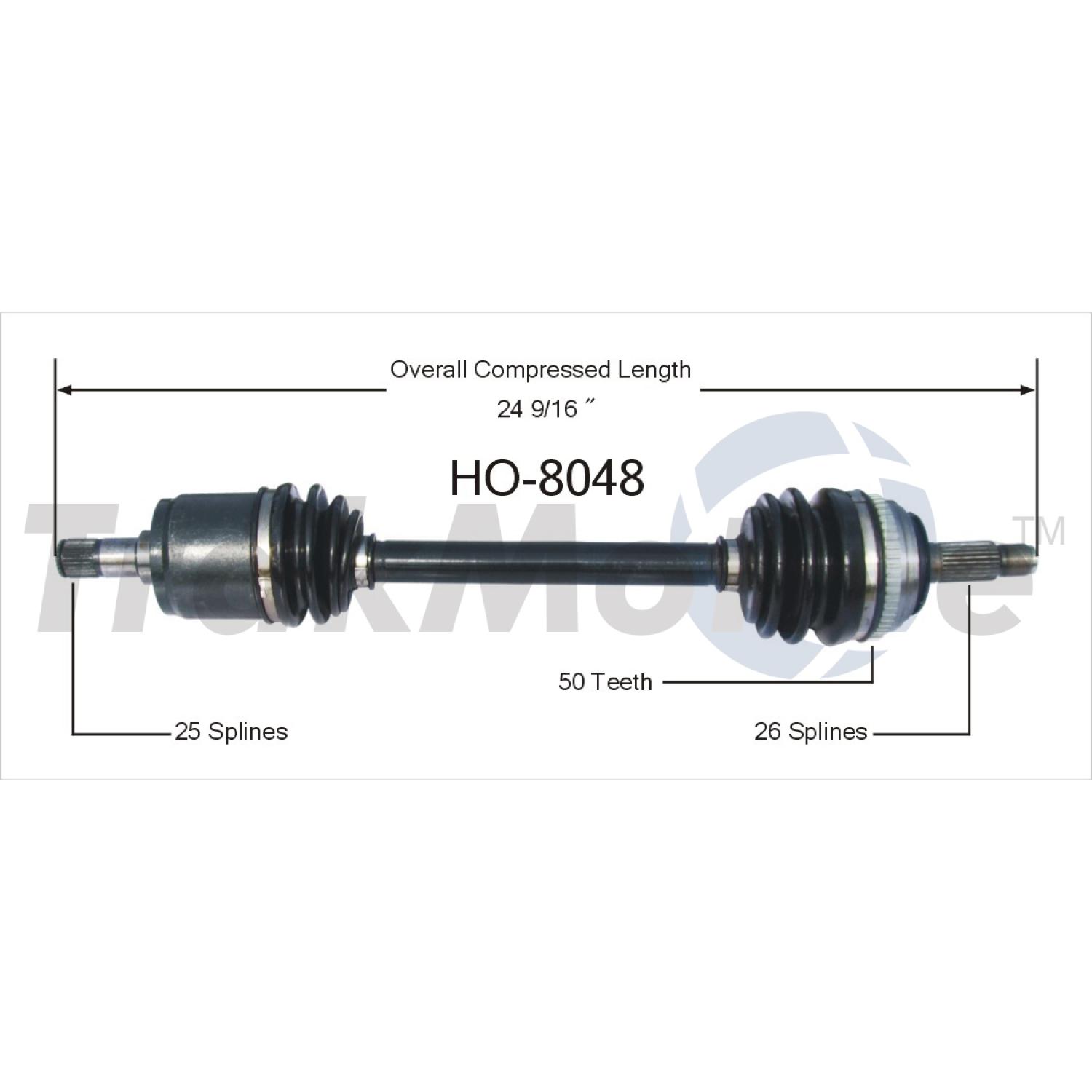 TrakMotive HO8048 - CV Axle Shaft TrakMotive HO8048 CV Axle Shaft product image 1 of 3