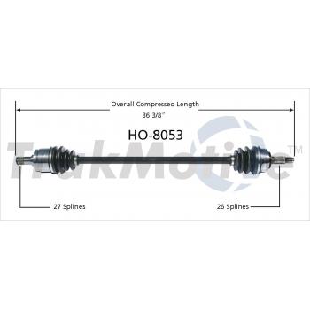 1987 Honda Accord CV Axle Shaft Front Left TrakMotive HO8053 image 1 of 3