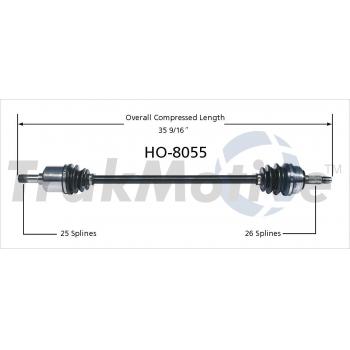 1991 Honda CRX CV Axle Shaft Front Left TrakMotive HO8055 image 1 of 3