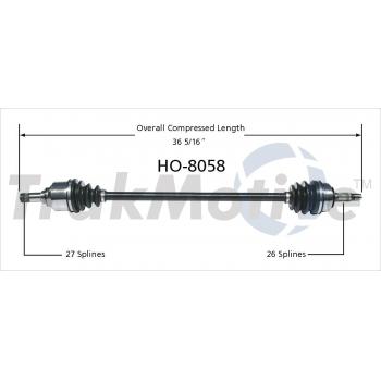 1987 Honda Accord CV Axle Shaft Front Left TrakMotive HO8058 image 1 of 3
