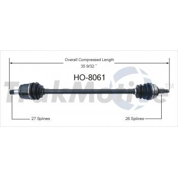 1985 Honda Accord CV Axle Shaft Front Left TrakMotive HO8061 image 1 of 3