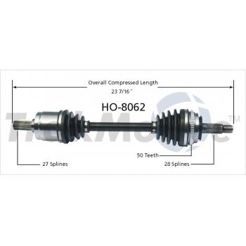 1991 Honda Accord CV Axle Shaft Front Left TrakMotive HO8062 image 1 of 3