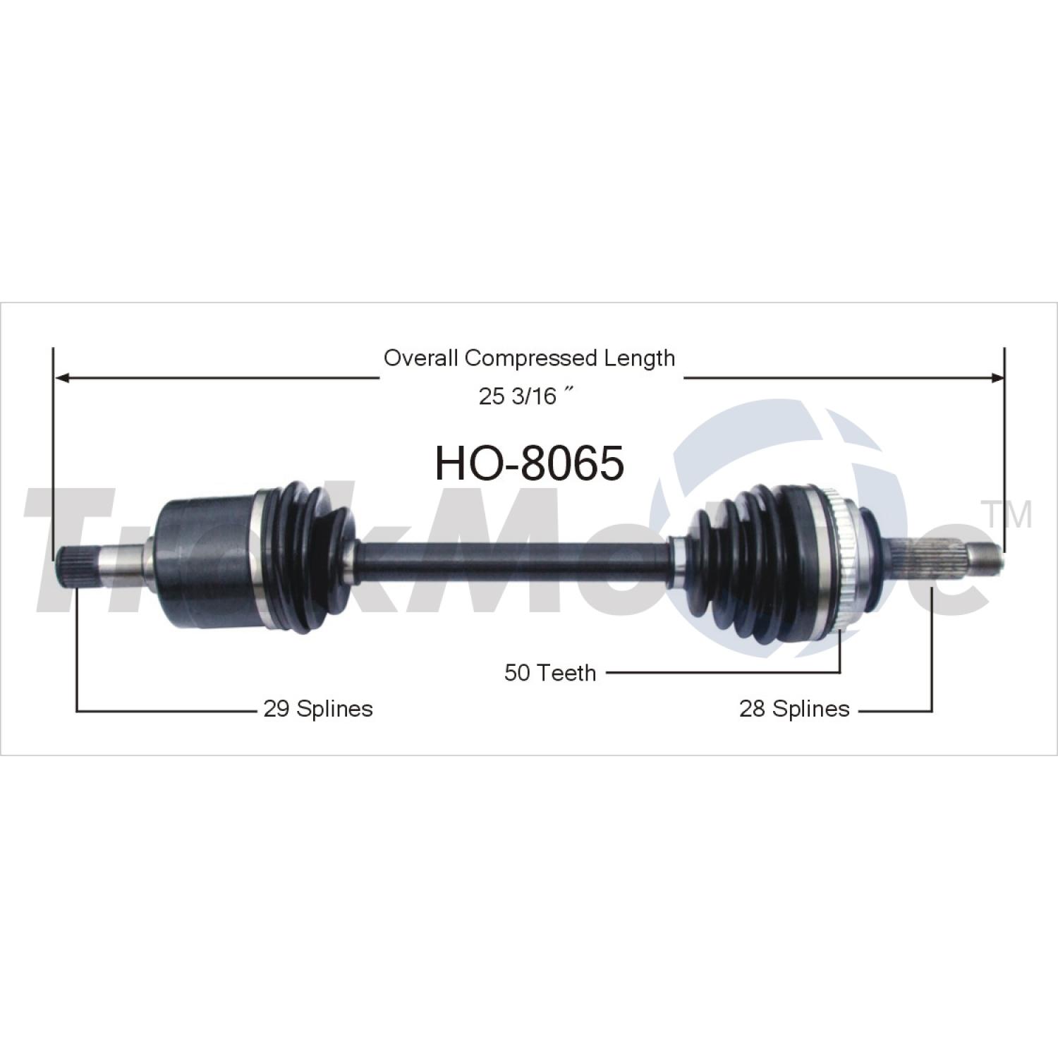 TrakMotive HO8065 - CV Axle Shaft TrakMotive HO8065 CV Axle Shaft product image 1 of 3