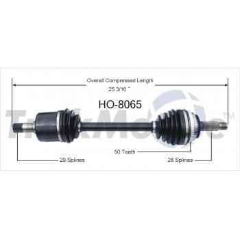 1993 Acura Vigor CV Axle Shaft Front Left TrakMotive HO8065 image 1 of 3
