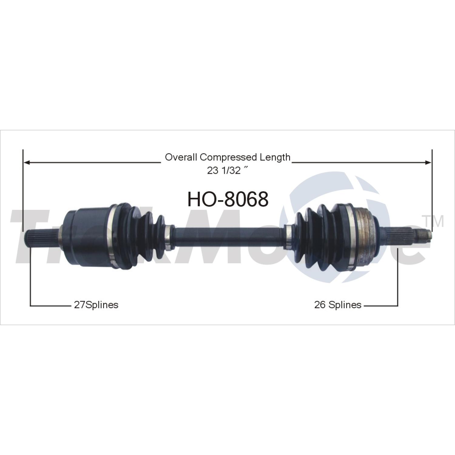 TrakMotive HO8068 CV Axle Shaft product image 1 of 3