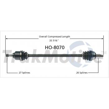 1985 Honda Accord CV Axle Shaft Front Left TrakMotive HO8070 image 1 of 3