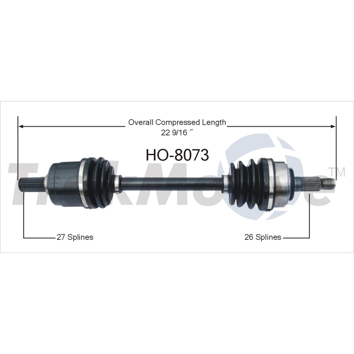 TrakMotive HO8073 - CV Axle Shaft TrakMotive HO8073 CV Axle Shaft product image 1 of 3