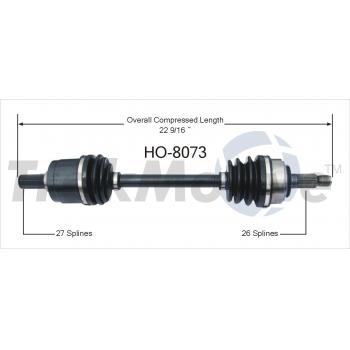 1987 Honda Civic CV Axle Shaft Front Left TrakMotive HO8073 image 1 of 3