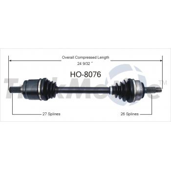 1989 Honda Prelude CV Axle Shaft Front Left TrakMotive HO8076 image 1 of 3