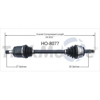 1989 Honda Prelude CV Axle Shaft Front Right TrakMotive HO8077 image 1 of 3