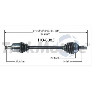 2004 Honda Odyssey CV Axle Shaft Front Left TrakMotive HO8083 image 1 of 3