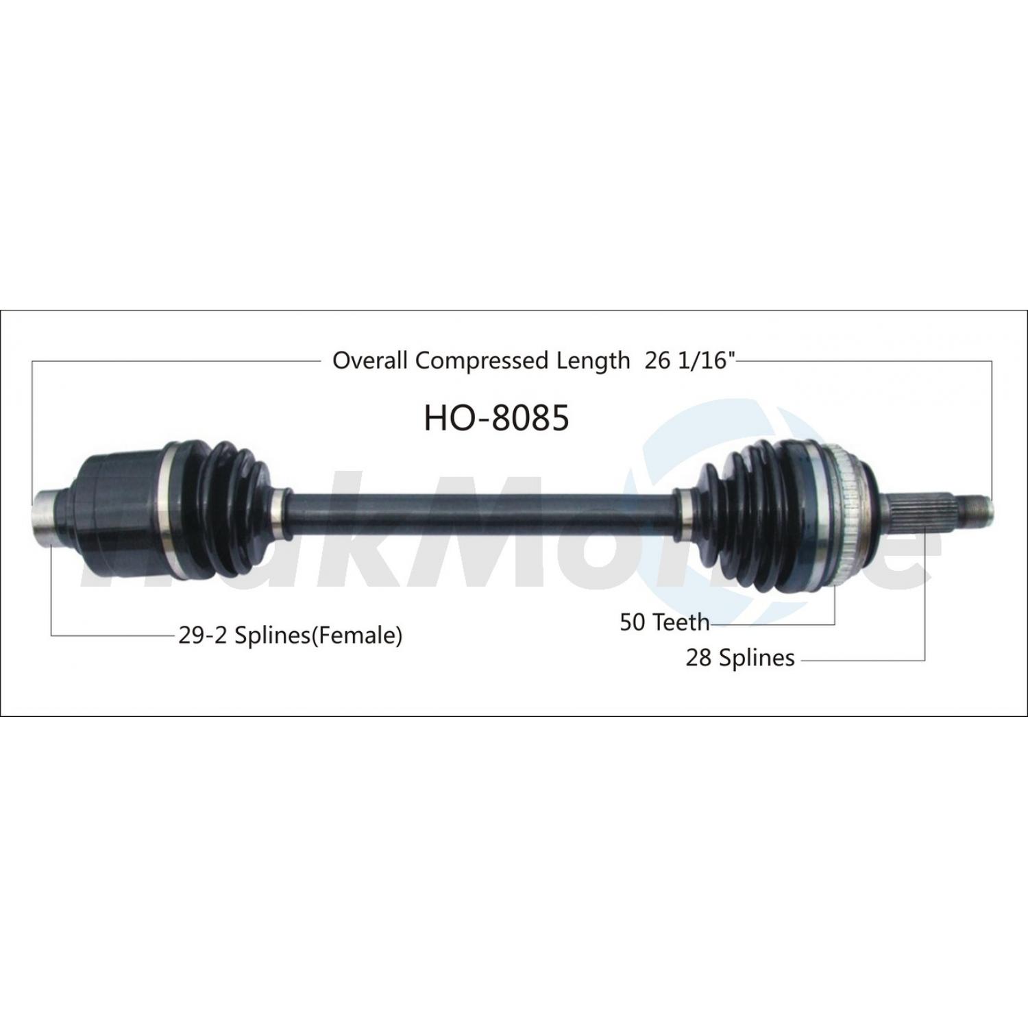 TrakMotive HO8085 - CV Axle Shaft TrakMotive HO8085 CV Axle Shaft product image 1 of 3