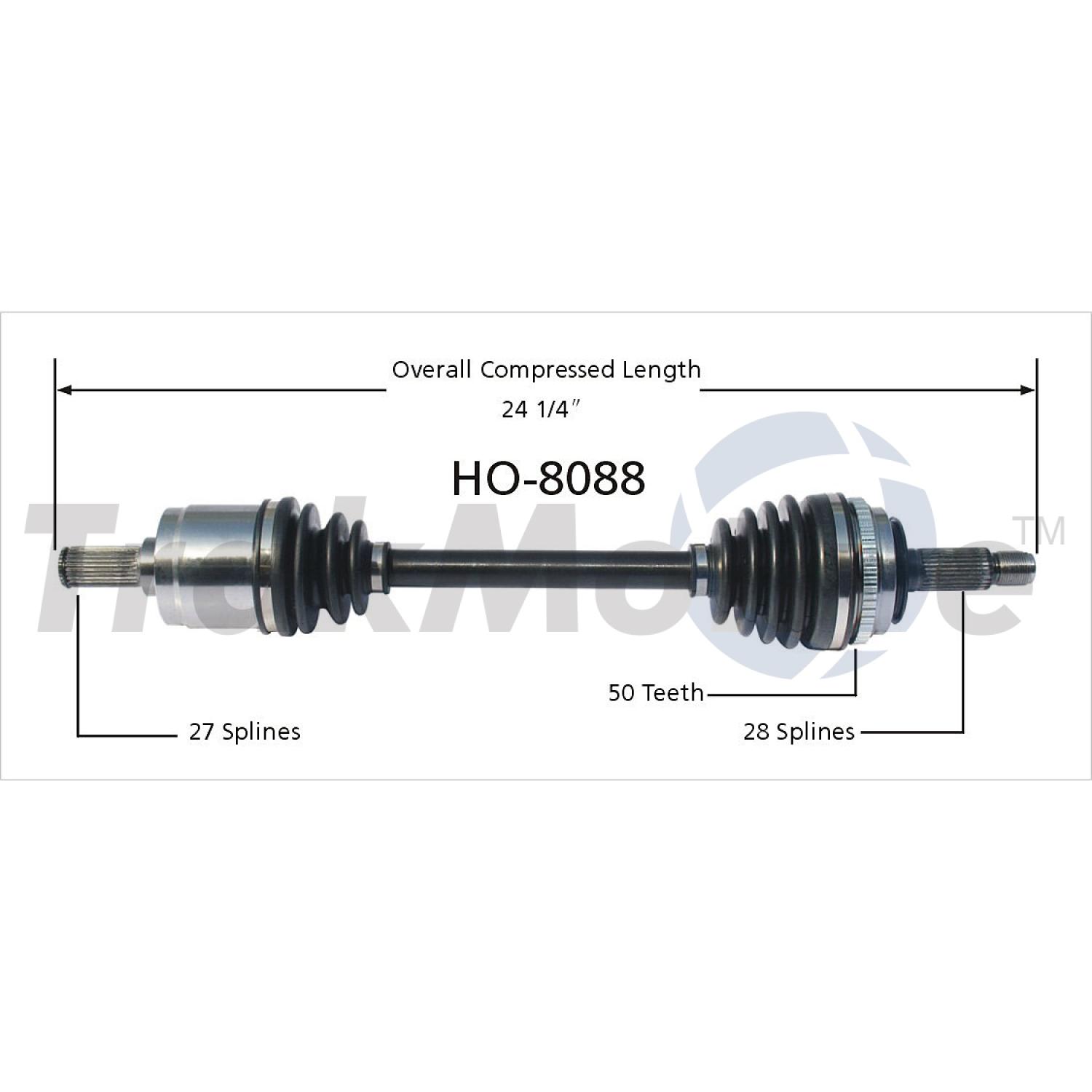TrakMotive HO8088 CV Axle Shaft product image 1 of 3