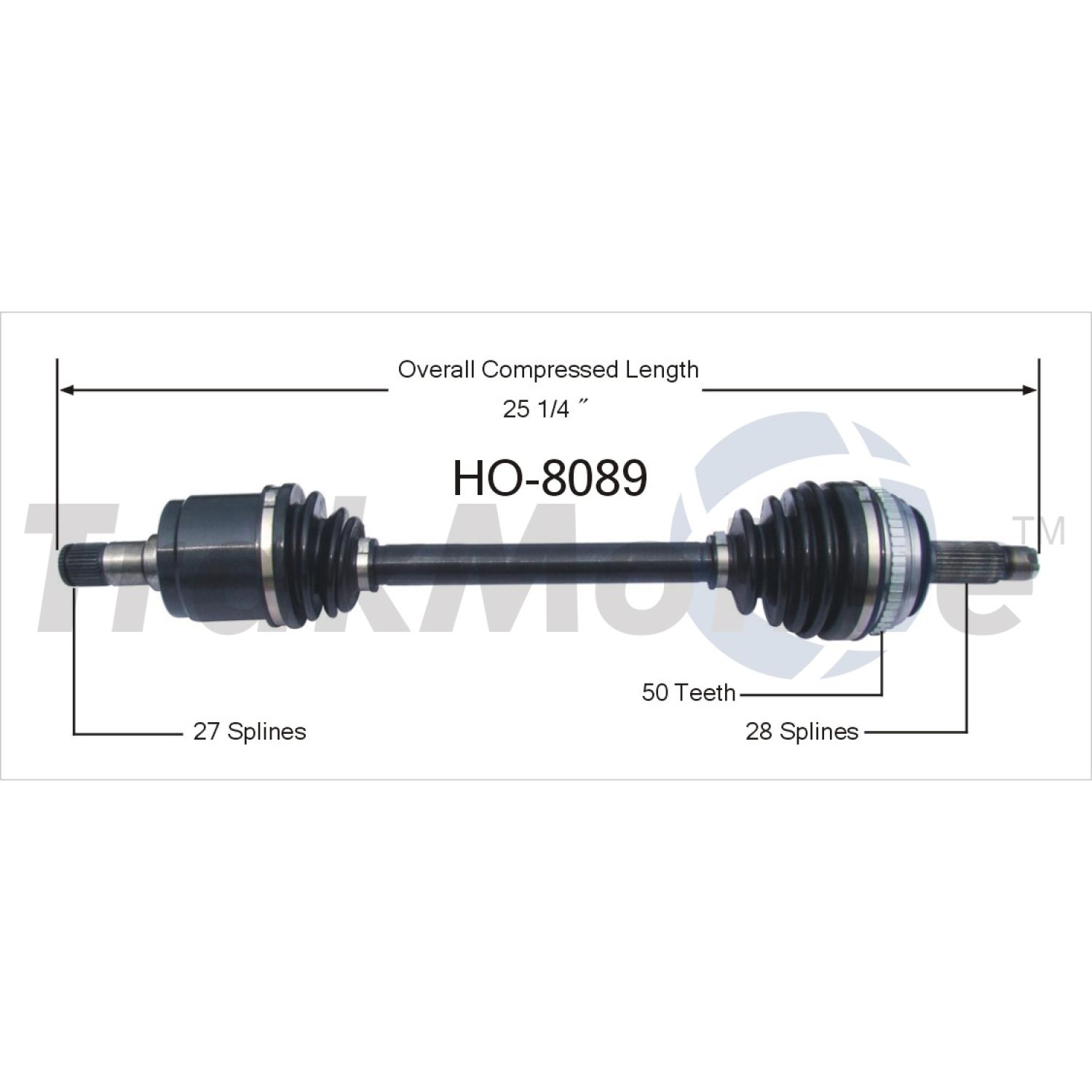 TrakMotive HO8089 - CV Axle Shaft TrakMotive HO8089 CV Axle Shaft product image 1 of 3