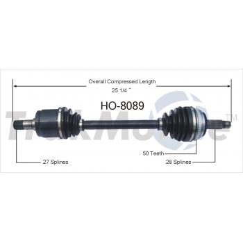 1997 Honda CR-V CV Axle Shaft Front Right TrakMotive HO8089 image 1 of 3