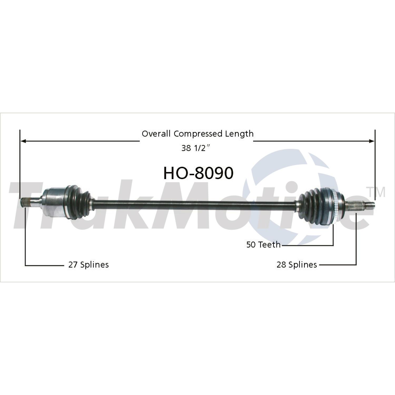 TrakMotive HO8090 - CV Axle Shaft TrakMotive HO8090 CV Axle Shaft product image 1 of 3