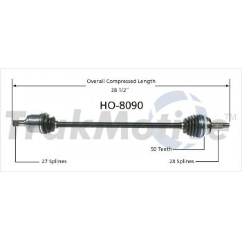1997 Acura CL CV Axle Shaft Front Left TrakMotive HO8090 image 1 of 3