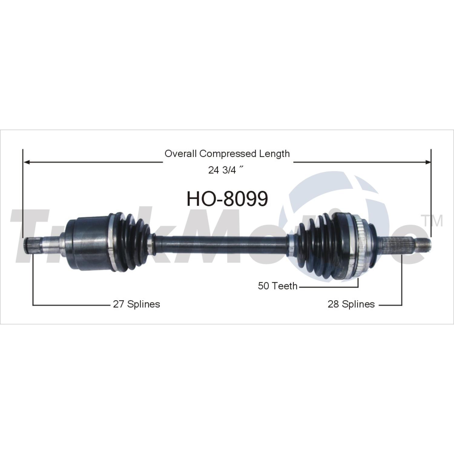 TrakMotive HO8099 - CV Axle Shaft TrakMotive HO8099 CV Axle Shaft product image 1 of 3