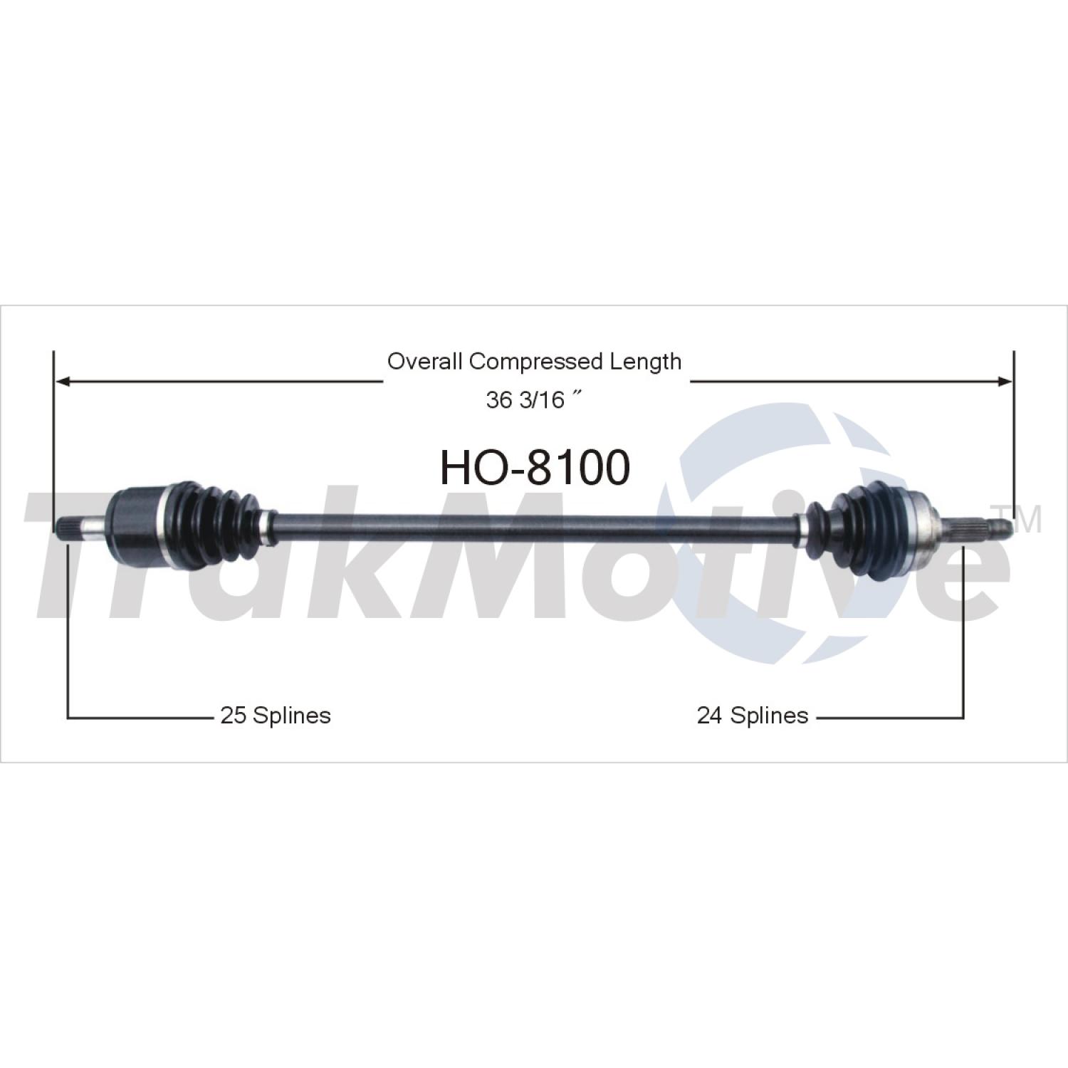 TrakMotive HO8100 - CV Axle Shaft TrakMotive HO8100 CV Axle Shaft product image 1 of 3