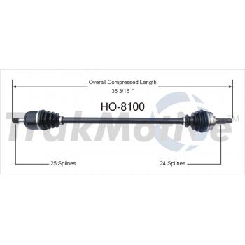 1987 Honda Prelude CV Axle Shaft Front Left TrakMotive HO8100 image 1 of 3