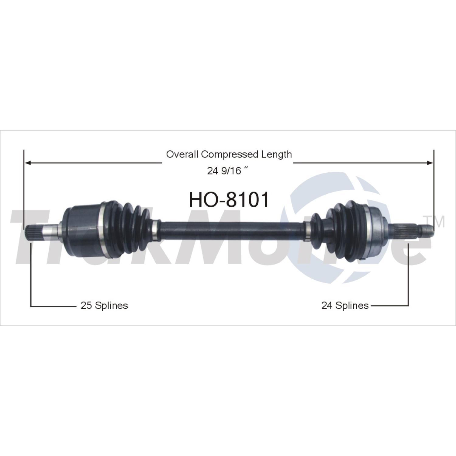 TrakMotive HO8101 CV Axle Shaft product image 1 of 3