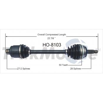 1997 Honda CR-V CV Axle Shaft Front Left TrakMotive HO8103 image 1 of 3