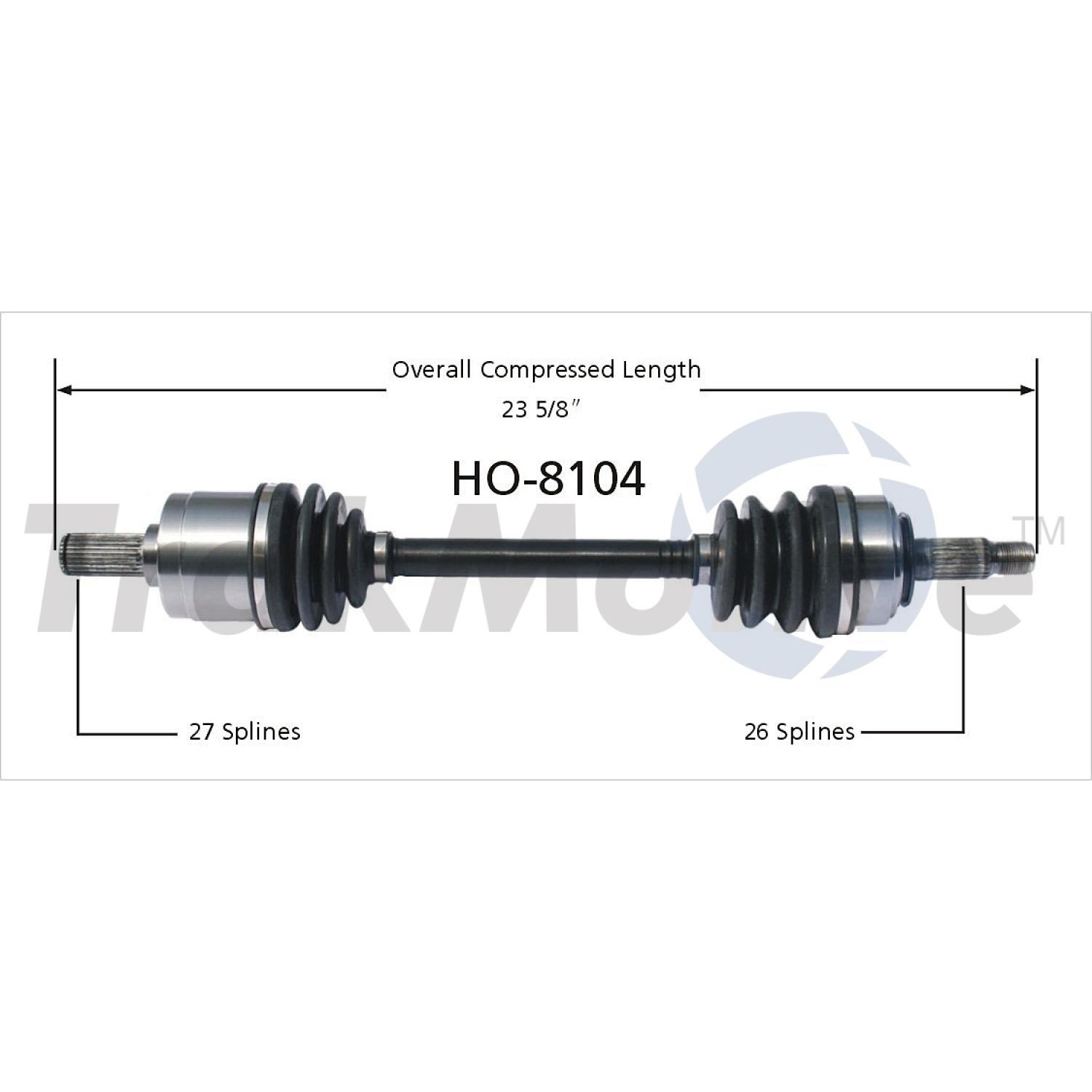 TrakMotive HO8104 - CV Axle Shaft TrakMotive HO8104 CV Axle Shaft product image 1 of 3
