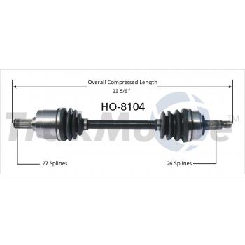 1991 Honda Civic CV Axle Shaft Front Left TrakMotive HO8104 image 1 of 3