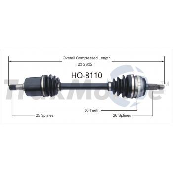2005 Honda Civic CV Axle Shaft Front Right TrakMotive HO8110 image 1 of 3
