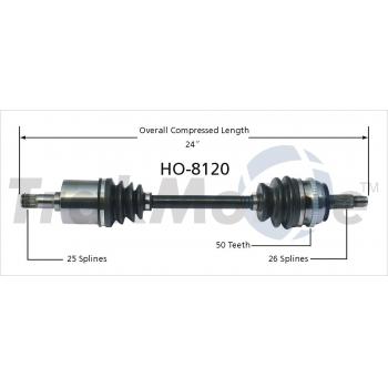 2005 Honda Civic CV Axle Shaft Front Right TrakMotive HO8120 image 1 of 3