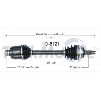 1995 Acura Integra CV Axle Shaft Front Left TrakMotive HO8121 image 1 of 3